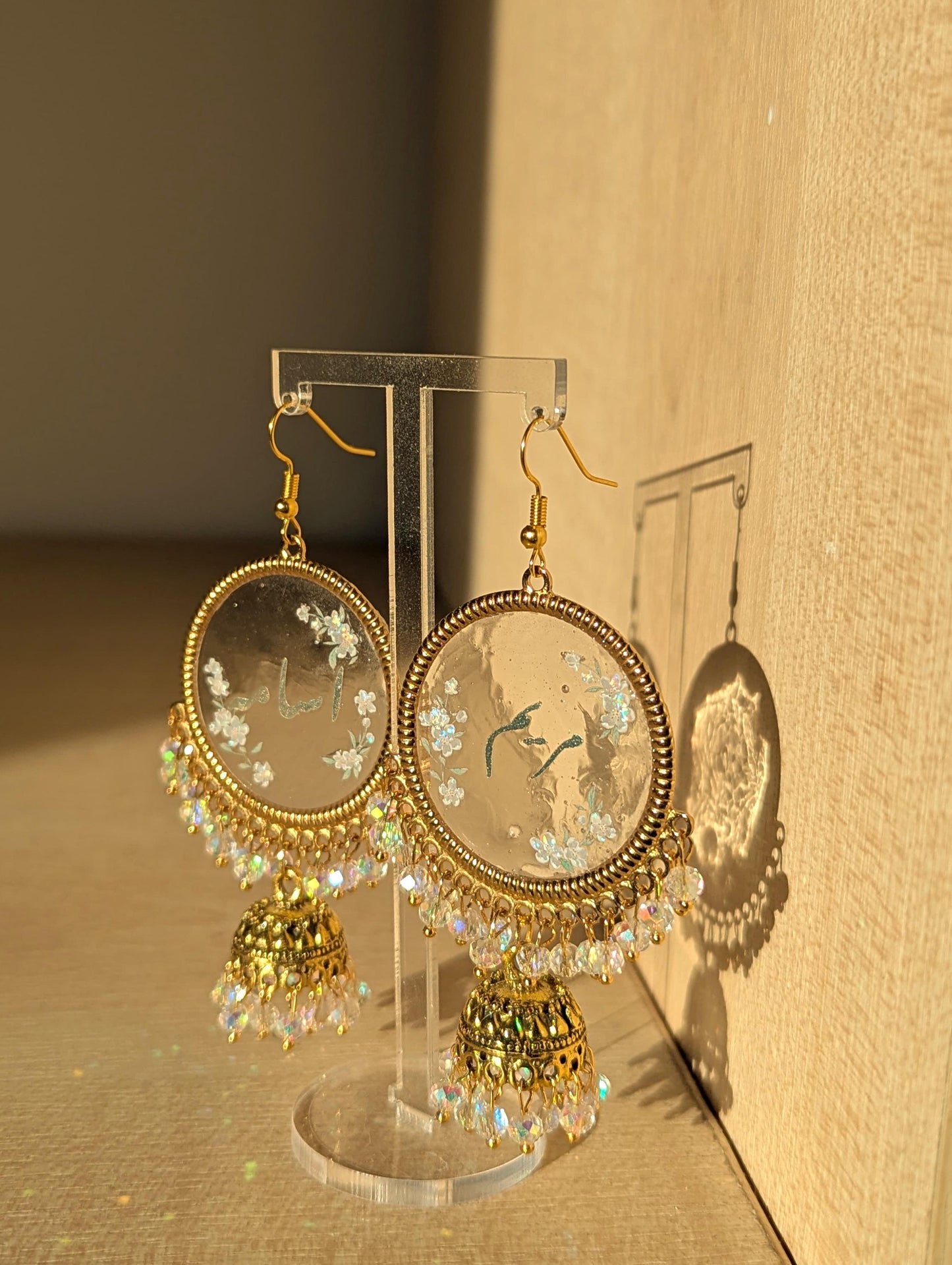 Him & Her custom made name jhumkas