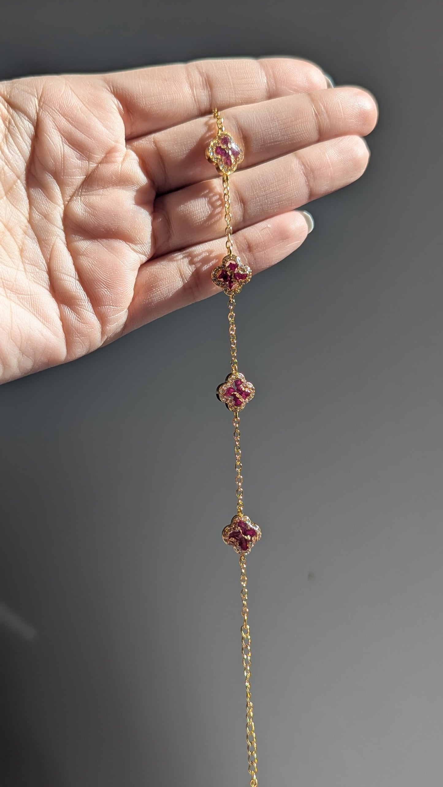 Custom Flower Clover Bracelet