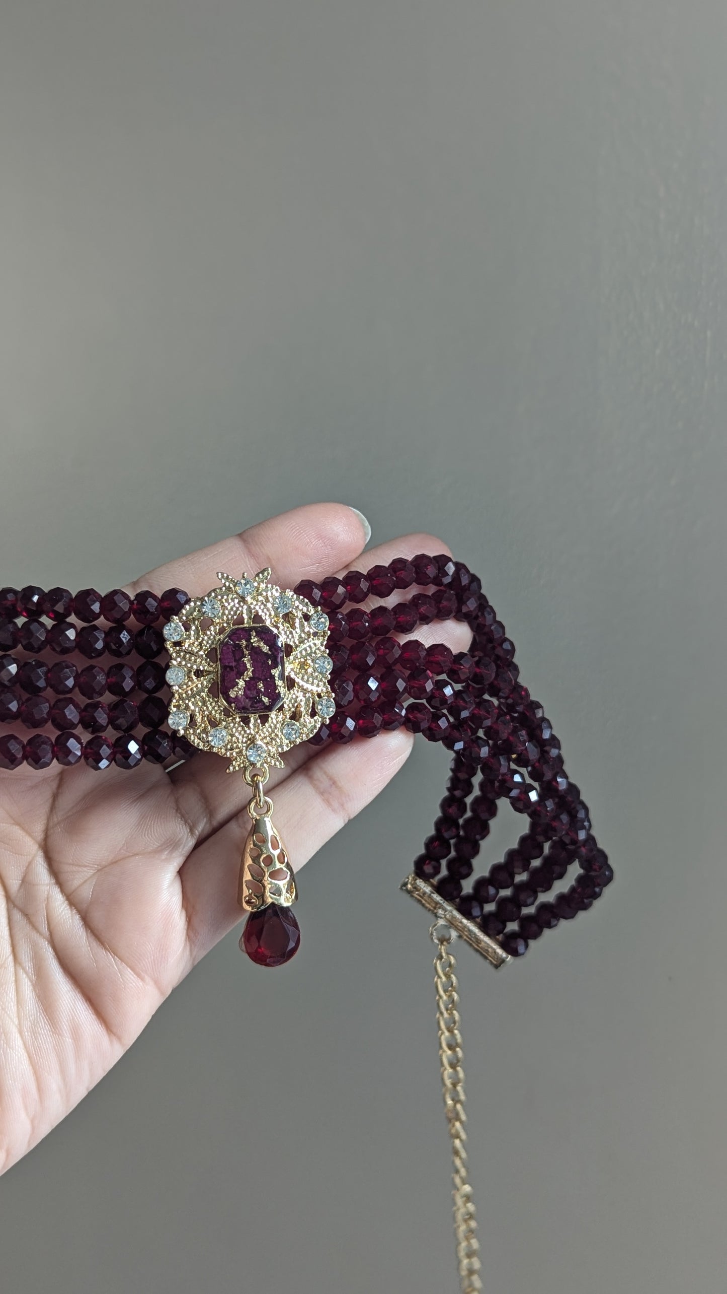 Custom Flower Choker Earring Set