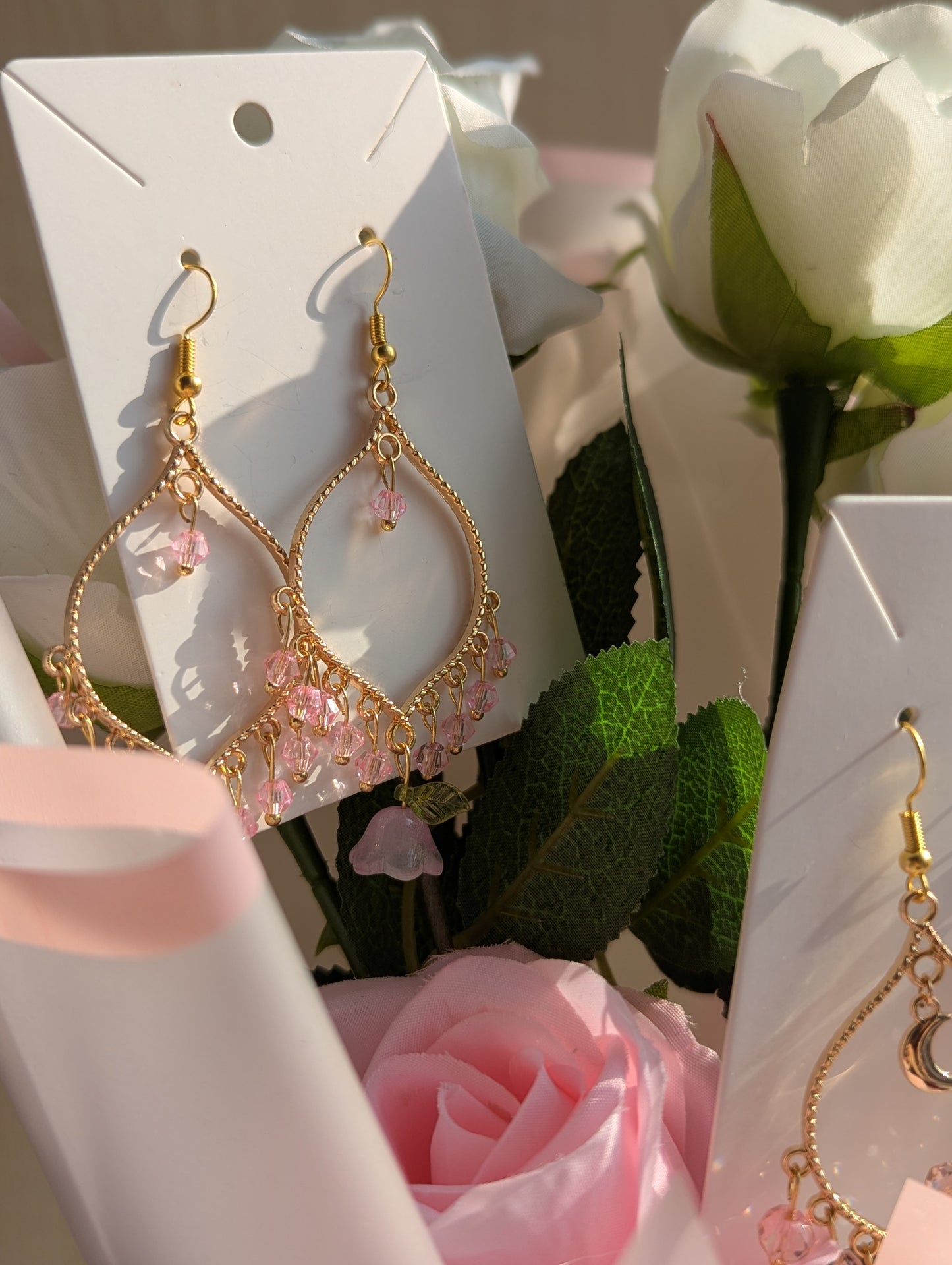 Pink and White Jhumka Bouquet