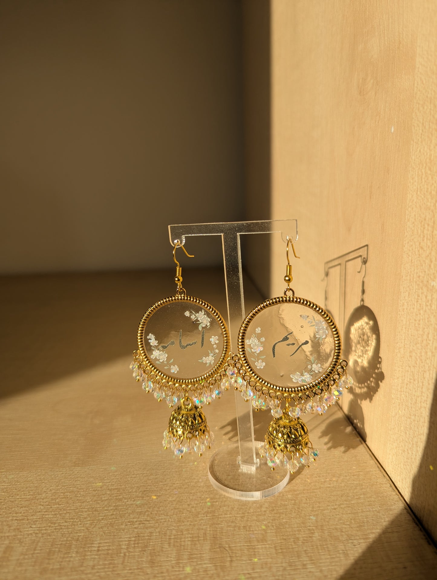 Him & Her custom made name jhumkas