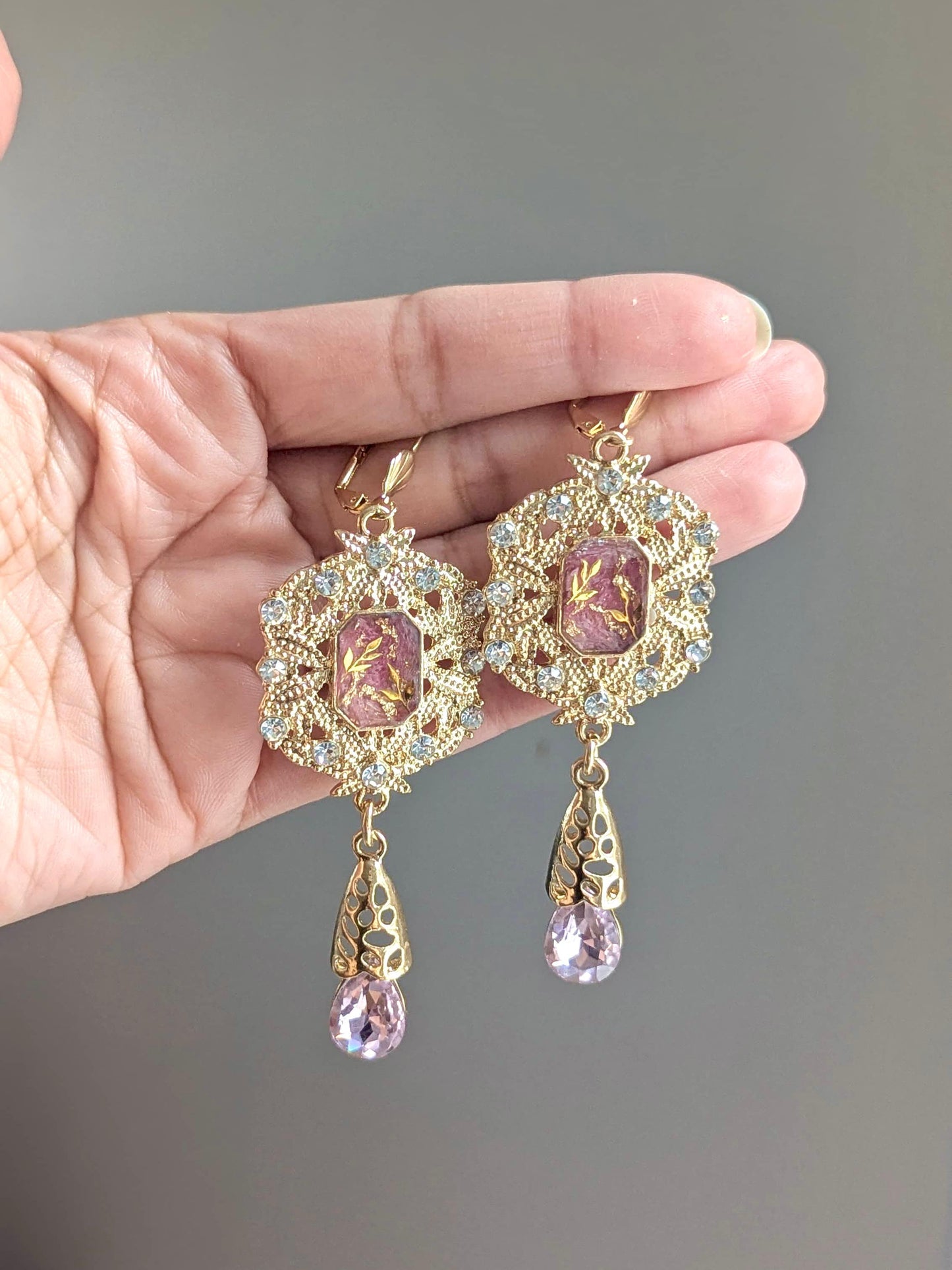 Custom Flower Choker Earring Set
